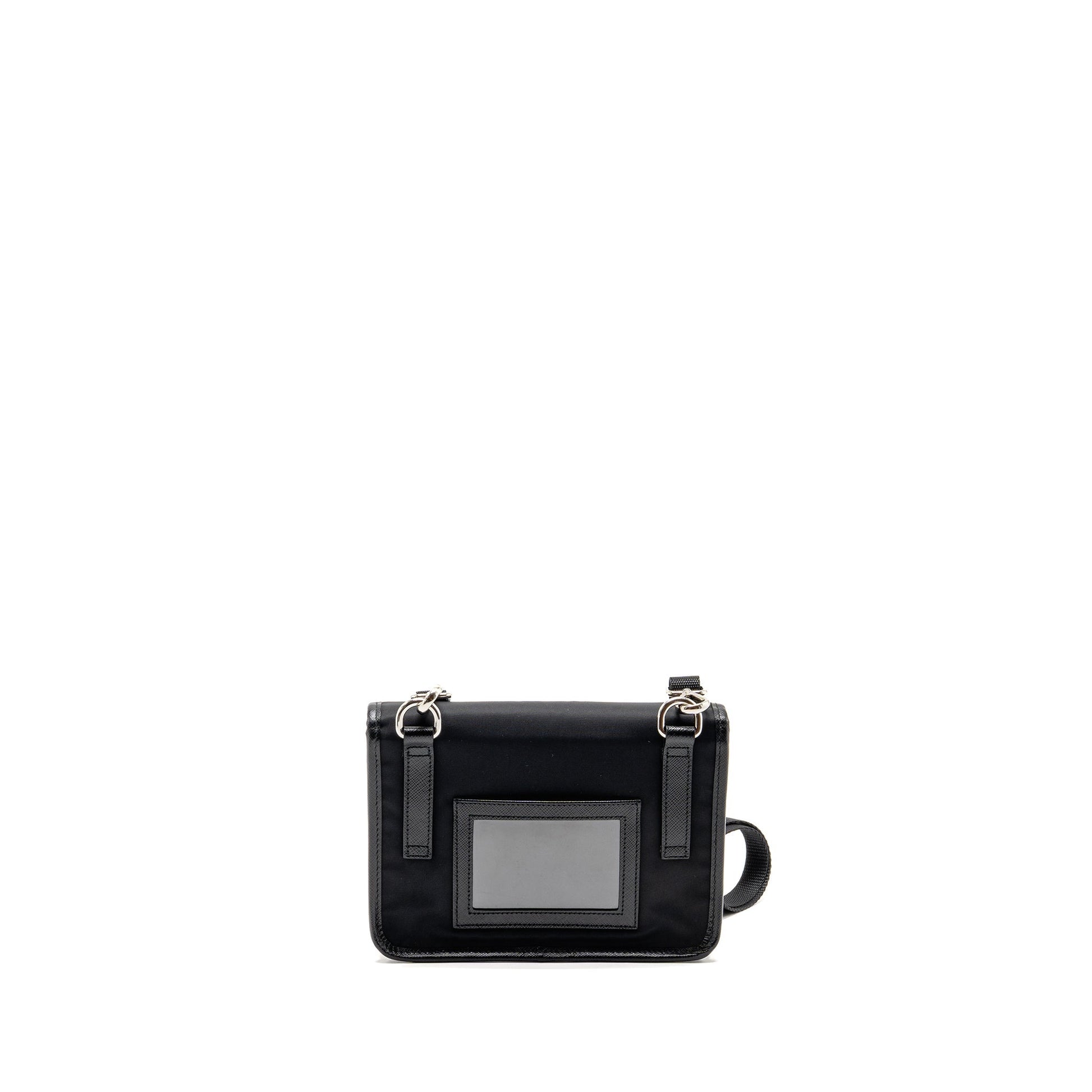 Prada Trimmed Saffiano Phone Case Re-Nylon Black