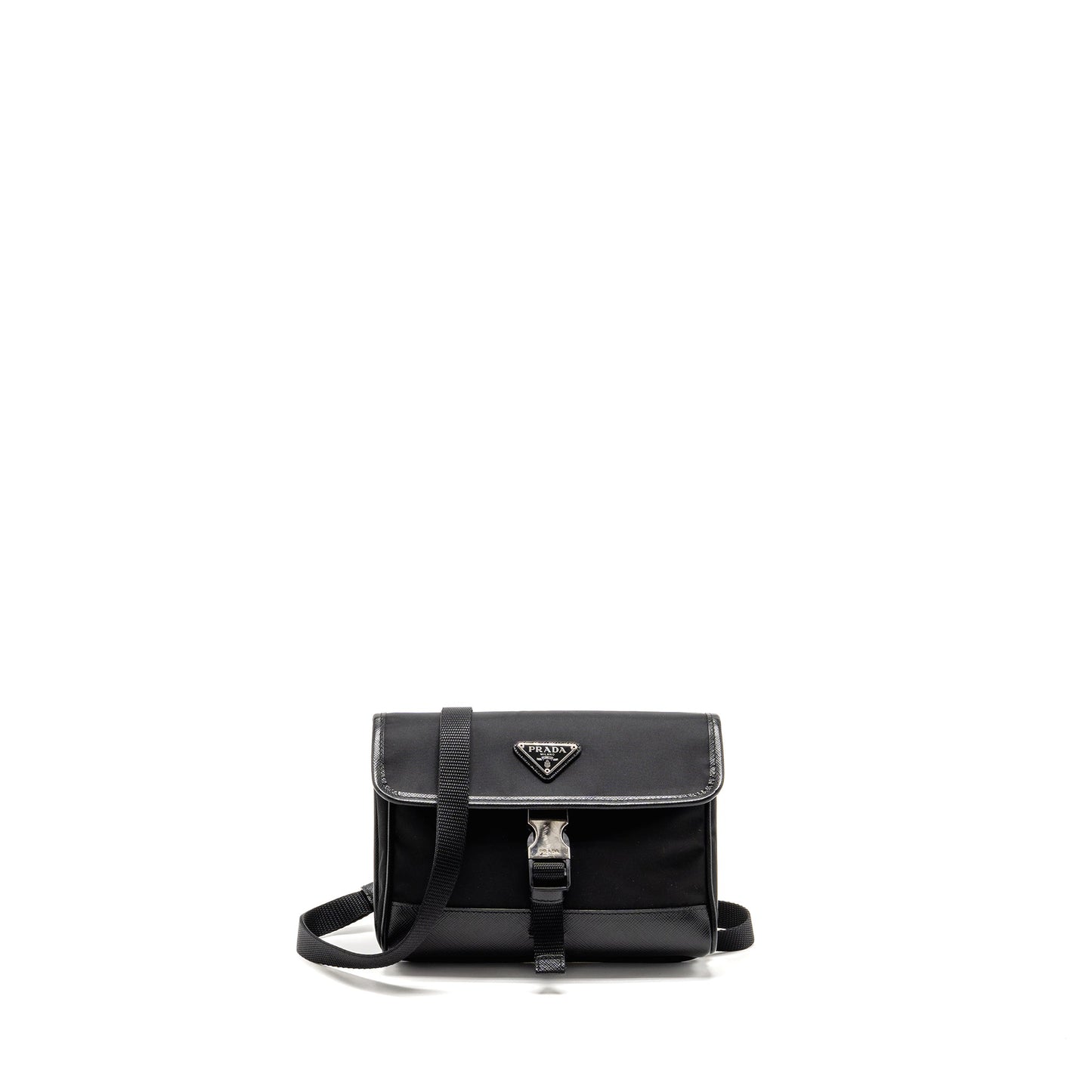 Prada Trimmed Saffiano Phone Case Re-Nylon Black