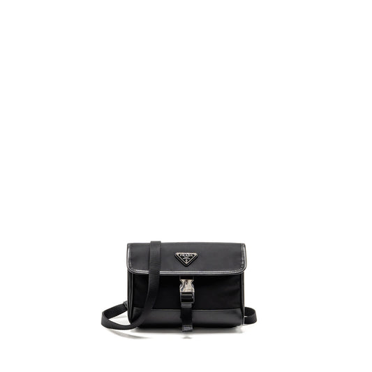 Prada Trimmed Saffiano Phone Case Re-Nylon Black