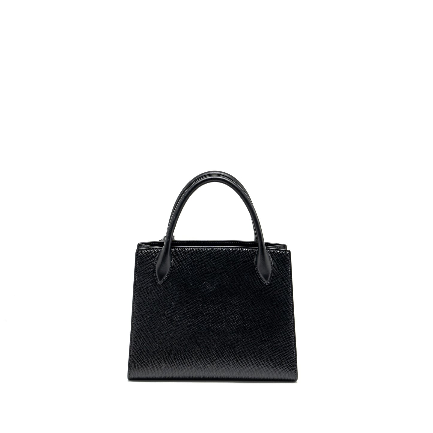 Prada Small Monochrome tote Purse Saffiano calfskin black