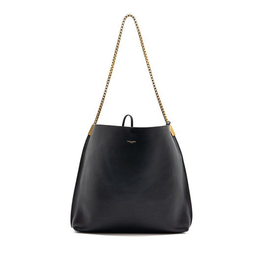 Saint Laurent/ Suzanne Hobo Purse Calfskin Black