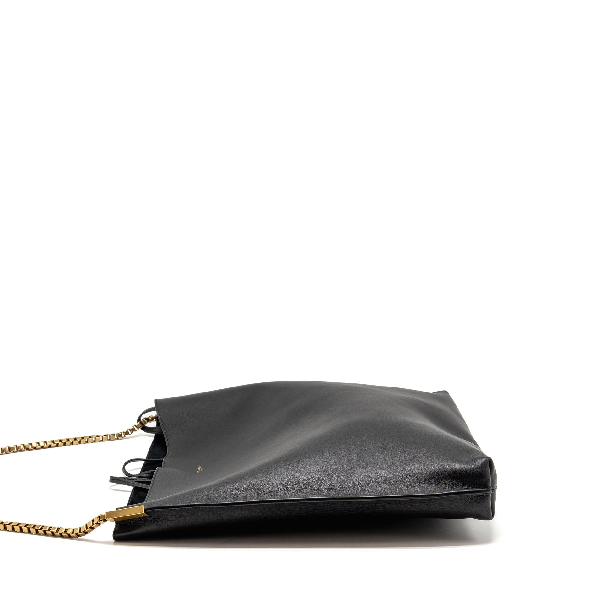 Saint Laurent/ Suzanne Hobo Purse Calfskin Black
