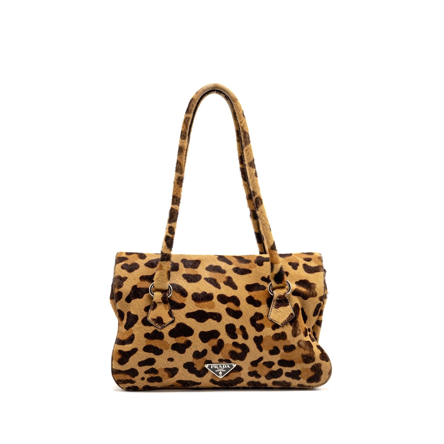 Prada Leopard Print Mini Purse Ponyhair Multicoloured