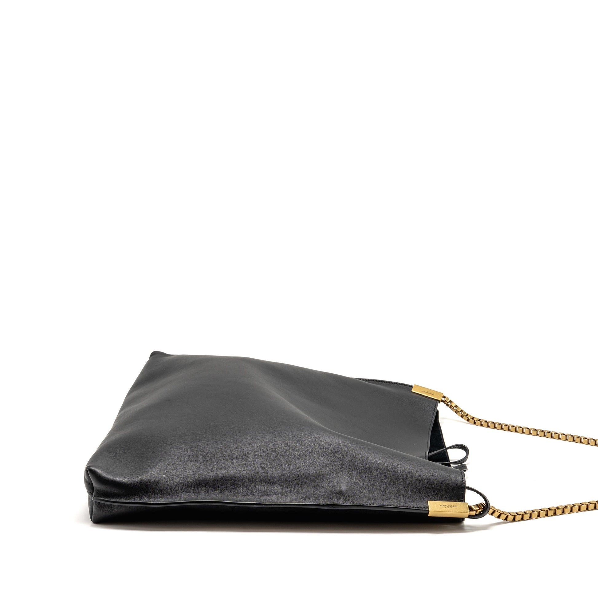 Saint Laurent/ Suzanne Hobo Purse Calfskin Black