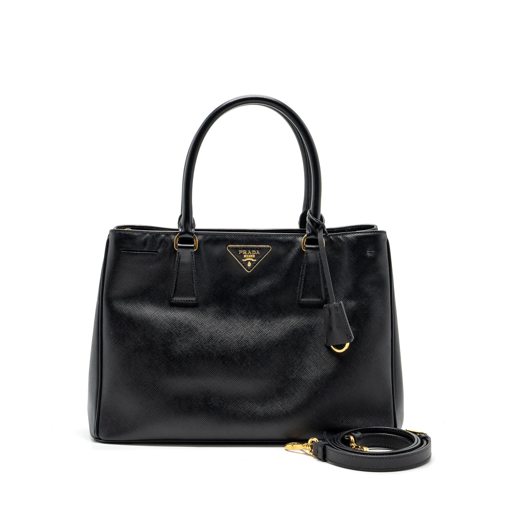 Prada Saffiano tote Purse Leather Black