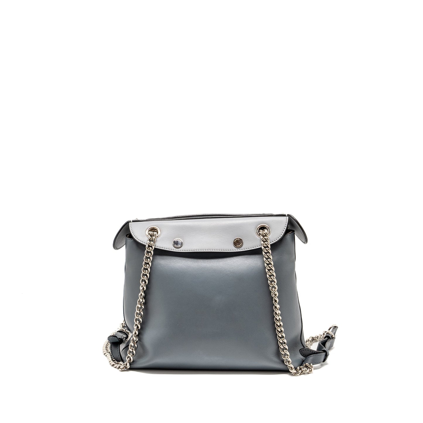 Fendi Flowerland 2 Way Mini Purse Calfskin Grey Multicolour Hardware