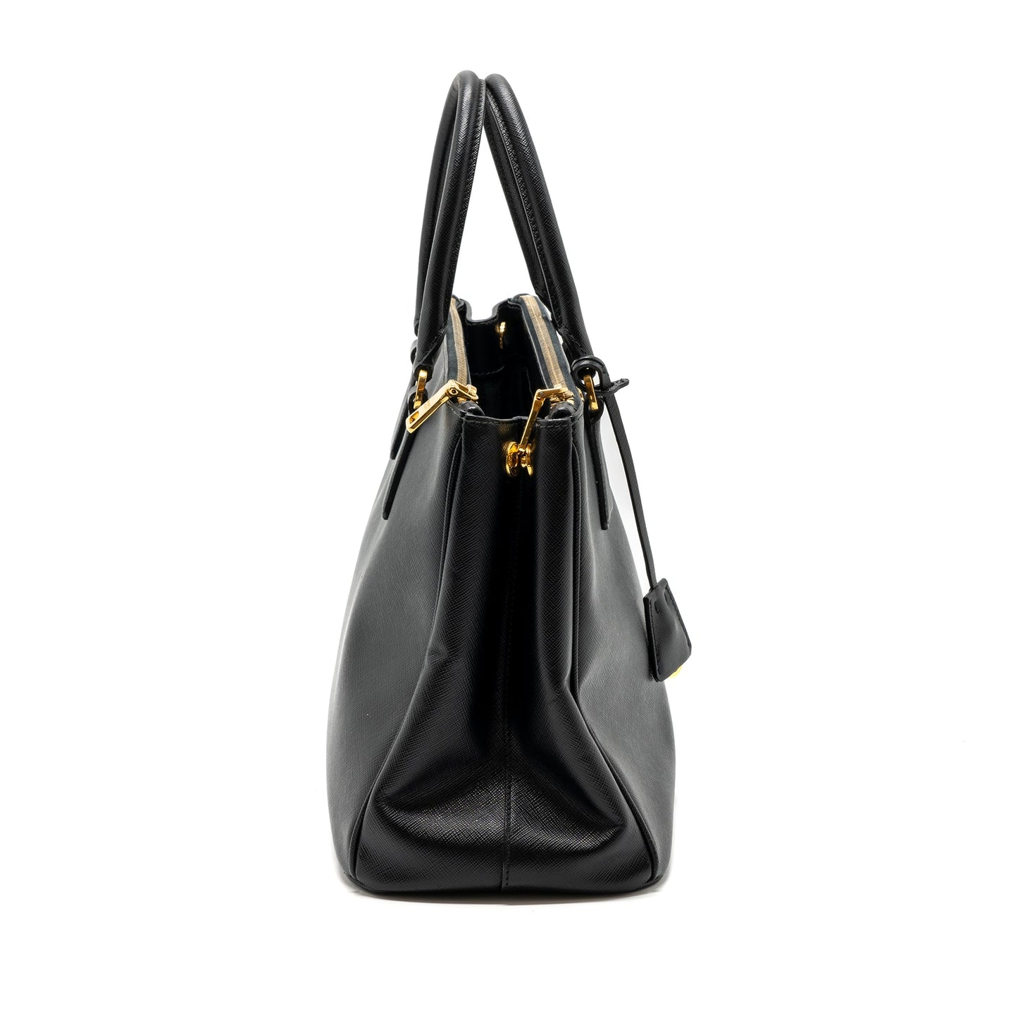 Prada Galleria Saffiano Tote Purse Calfskin Black