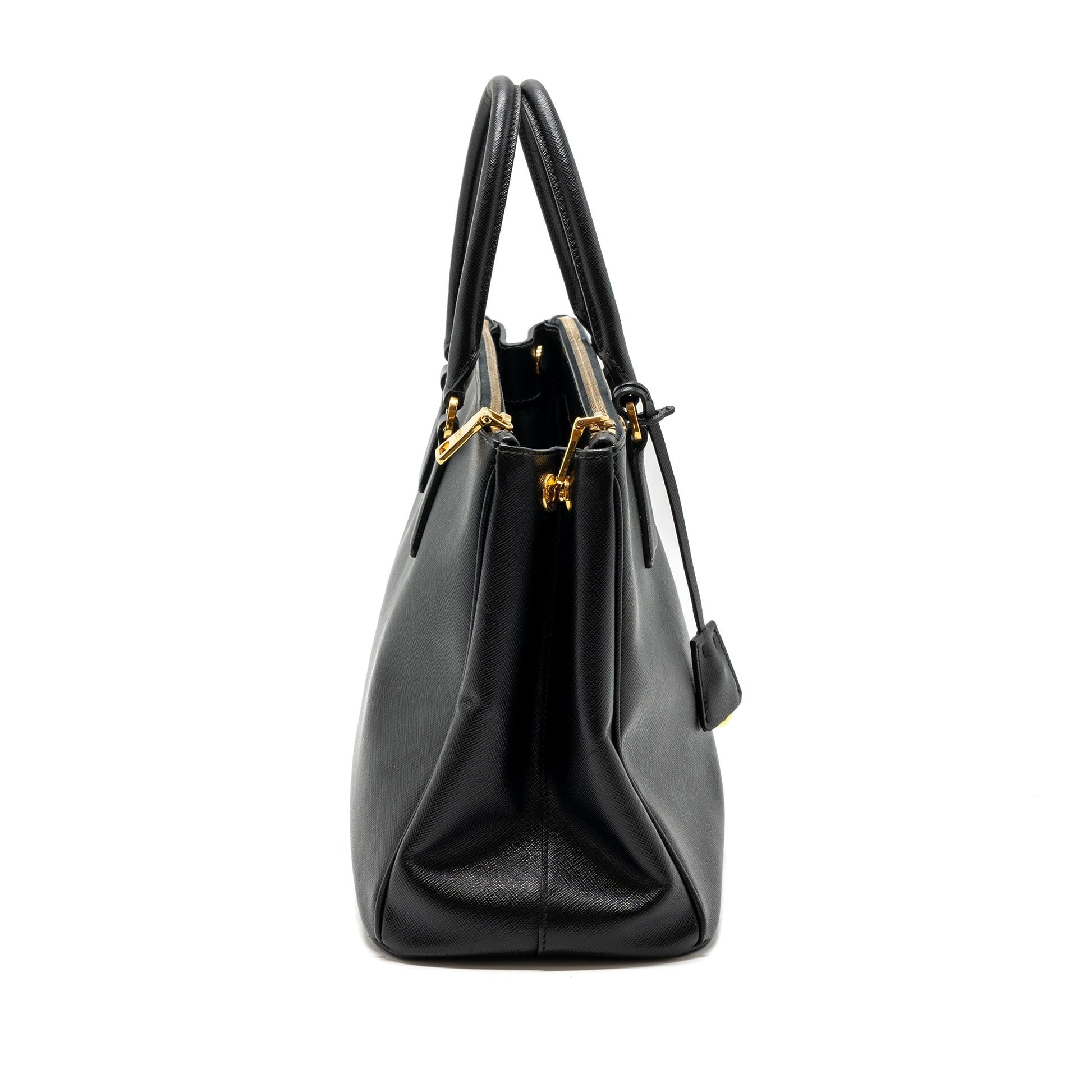 Prada Galleria Saffiano Tote Purse Calfskin Black