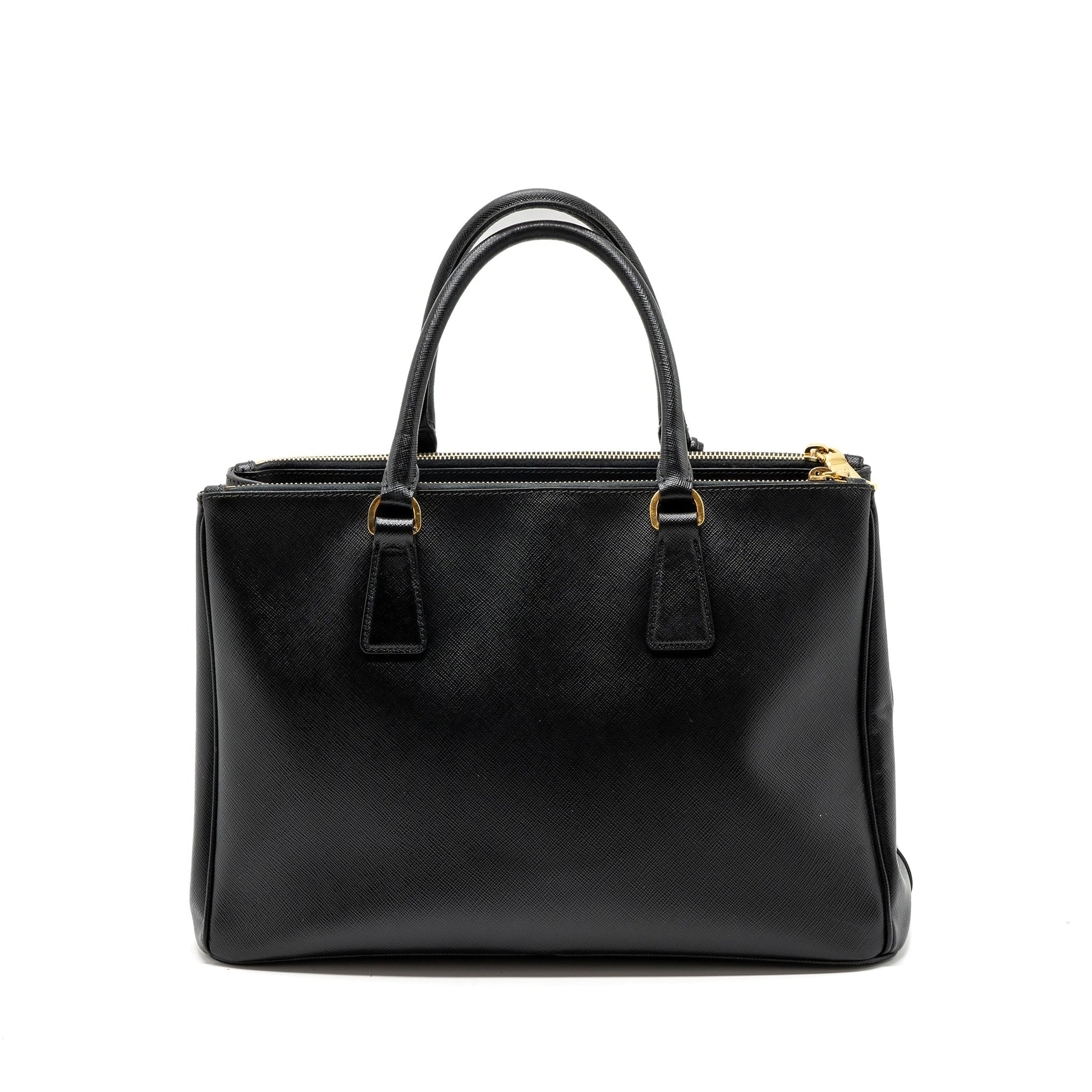 Prada Galleria Saffiano Tote Purse Calfskin Black