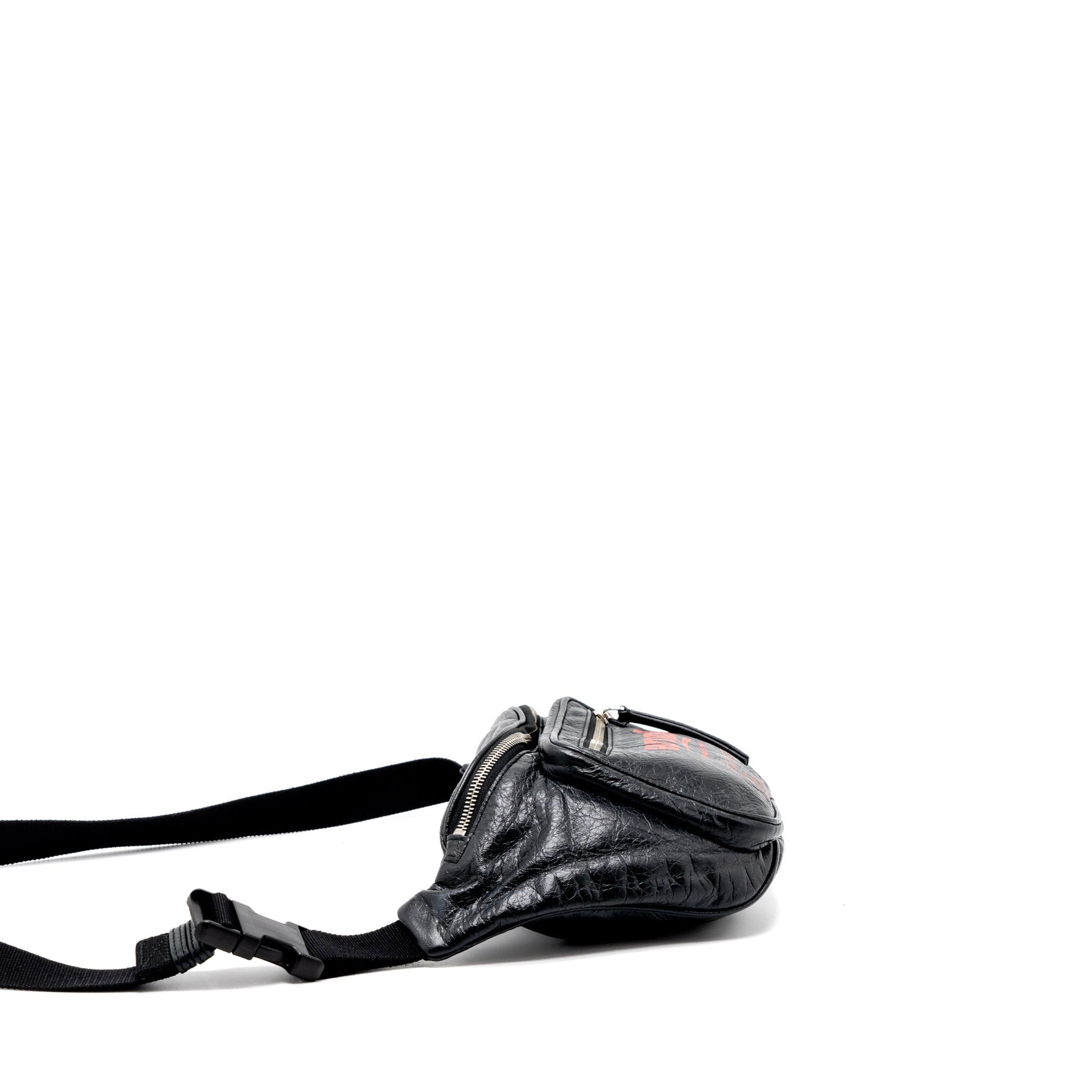 Balenciaga Europa Belt Bag Calfskin Black/Red SHW