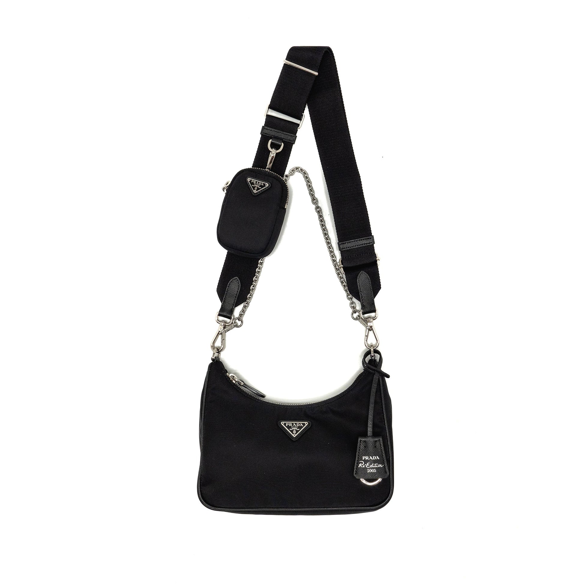 Prada Re-Edition 2005 Saffiano Re-Nylon Purse Black