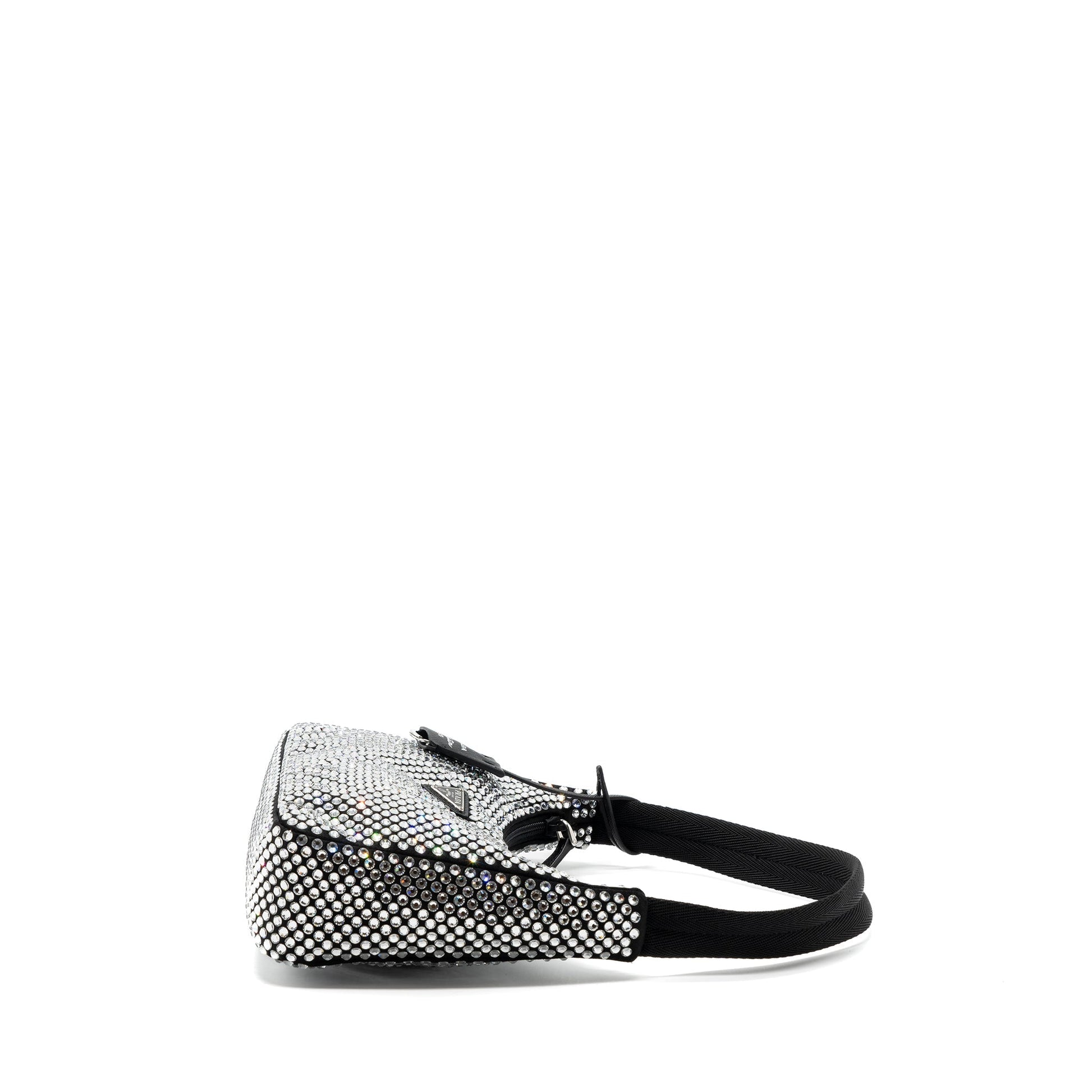 Prada reedition 2000 mini Purse satin with crystal black