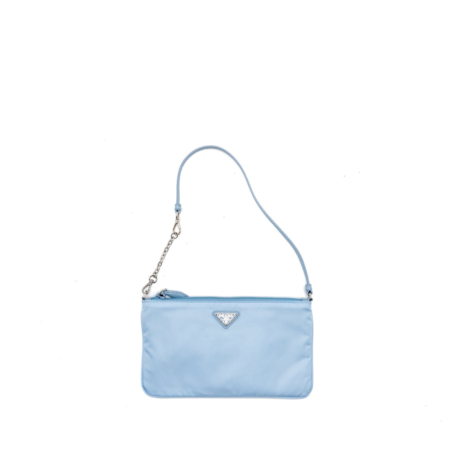 Prada Re-Nylon zip Mini Purse light blue