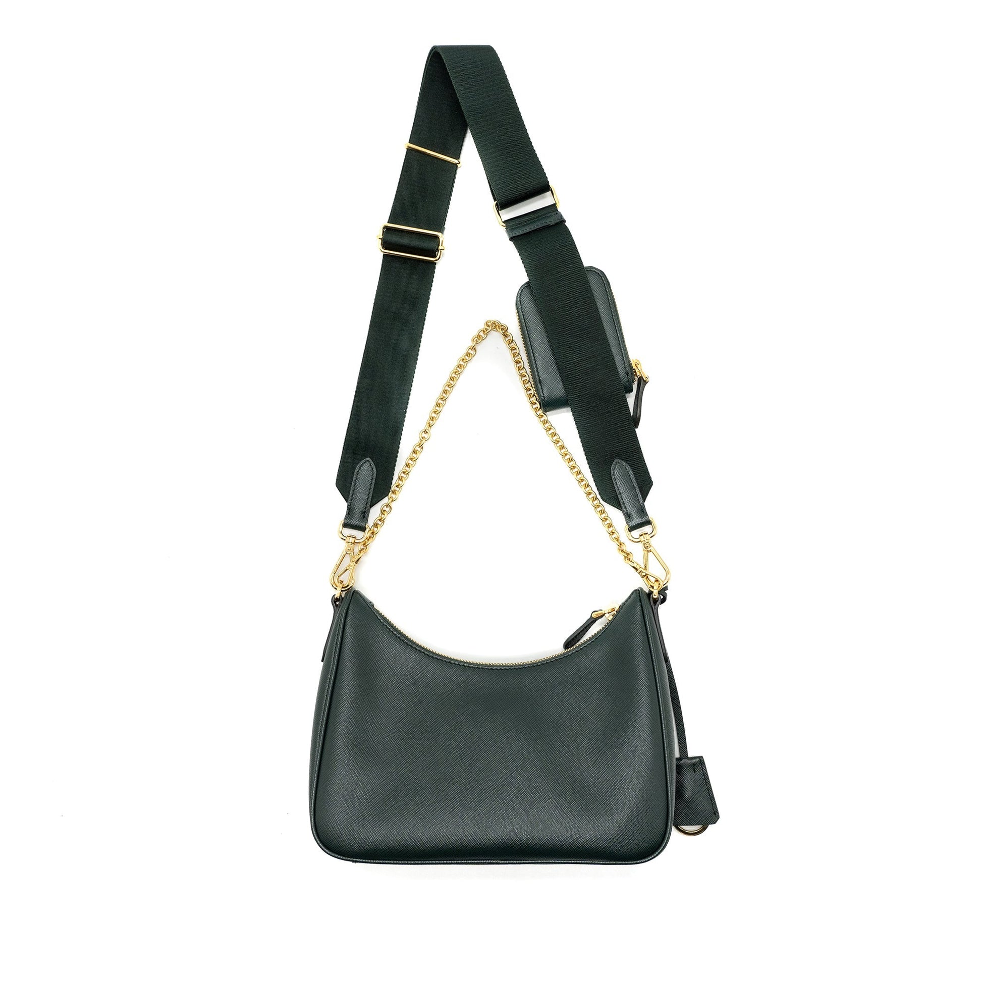 Prada Re-edition 2005 saffiano dark green