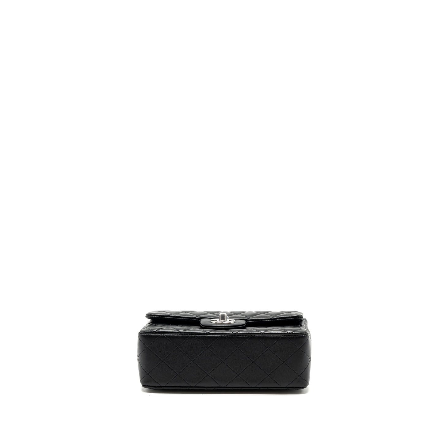 Chanel classic mini rectangular flap bag lambskin black  (microchip)