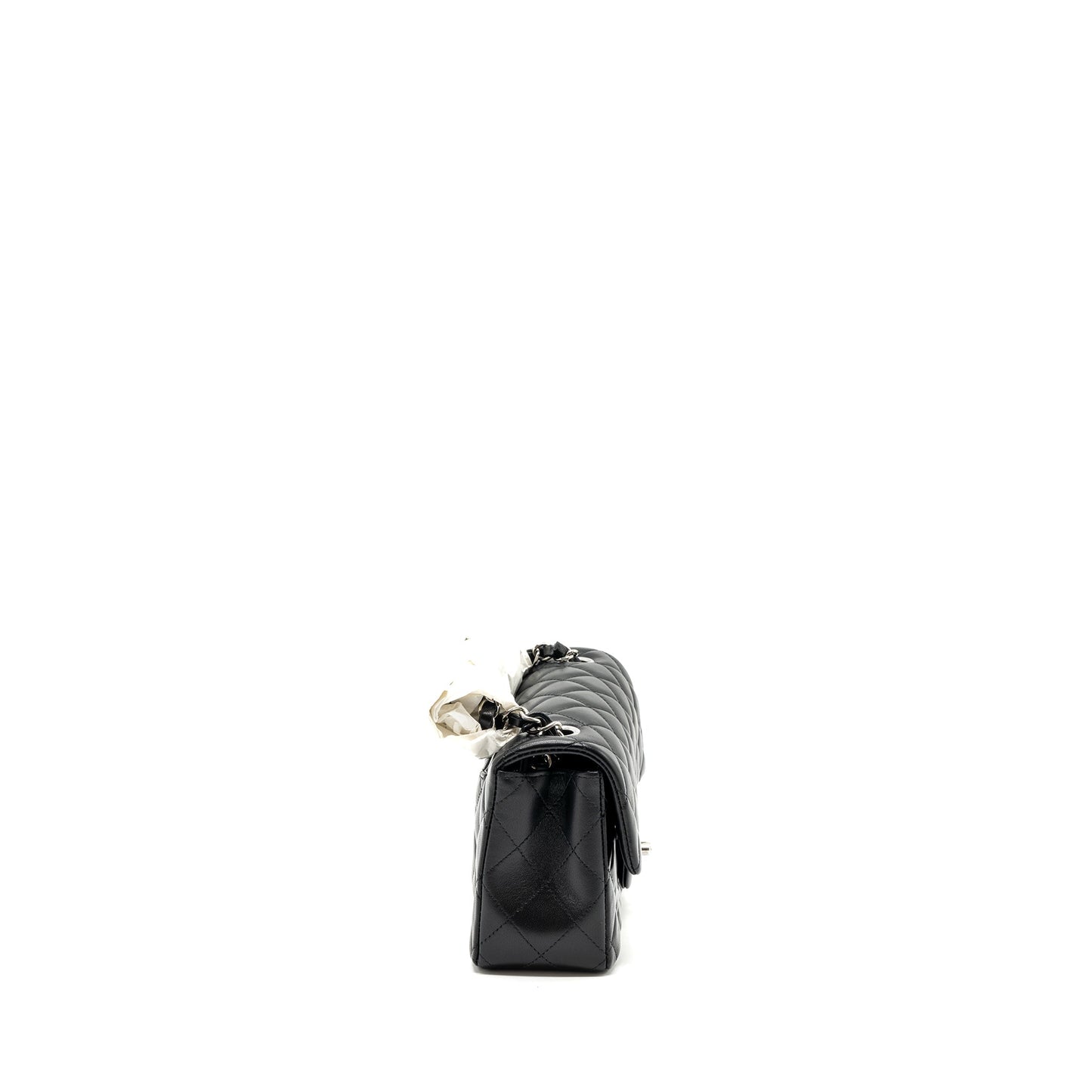 Chanel classic mini rectangular flap bag lambskin black  (microchip)