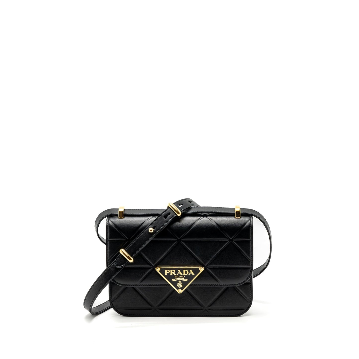Prada Pattina in Pelle Calfskin Black