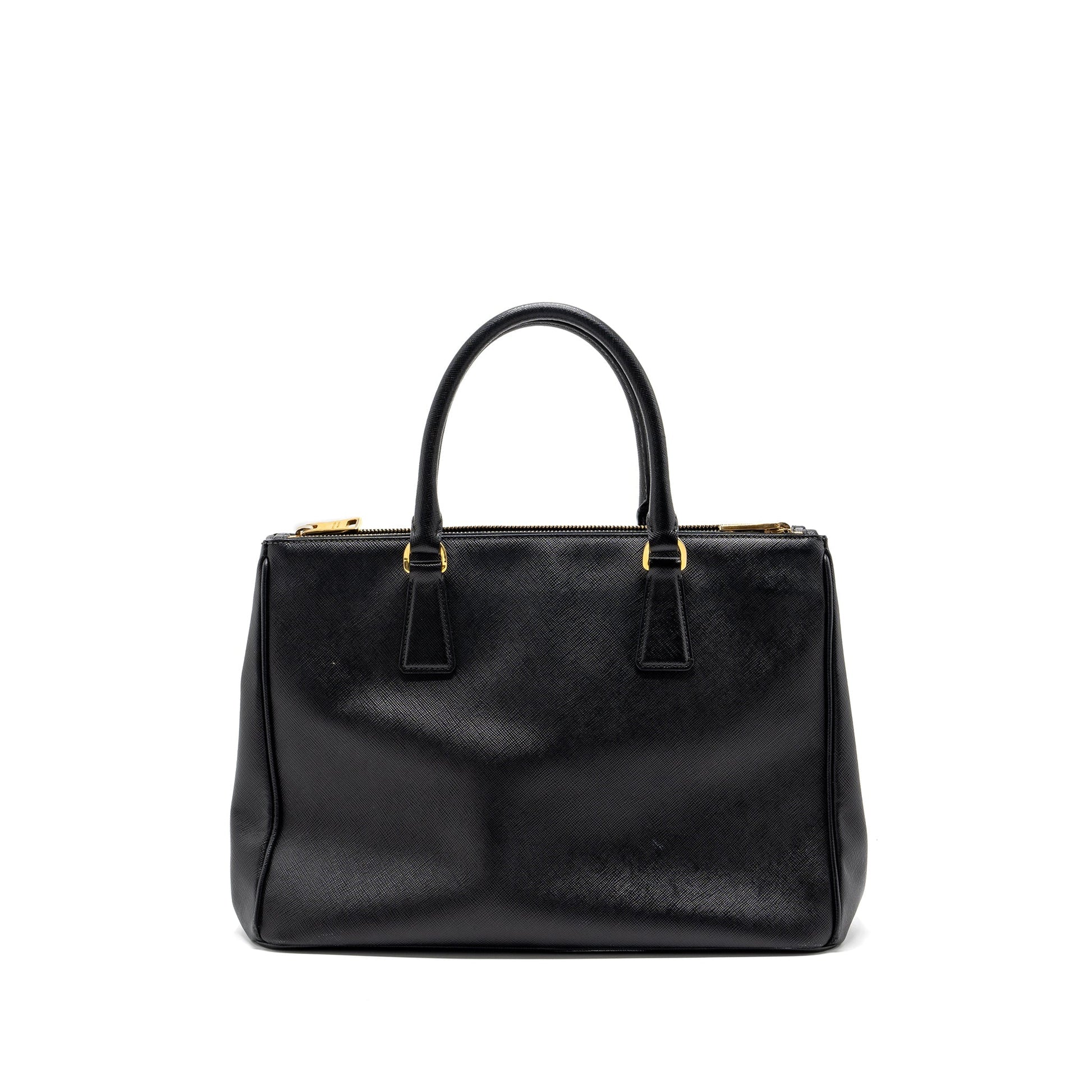 Prada Saffiano Tote Purse Calfskin Black
