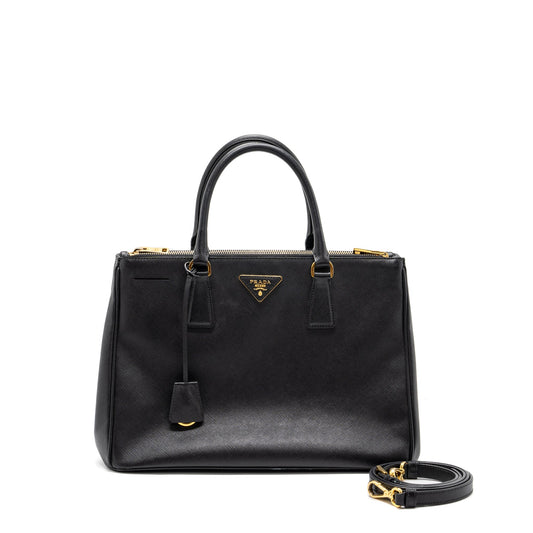 Prada Saffiano Tote Purse Calfskin Black