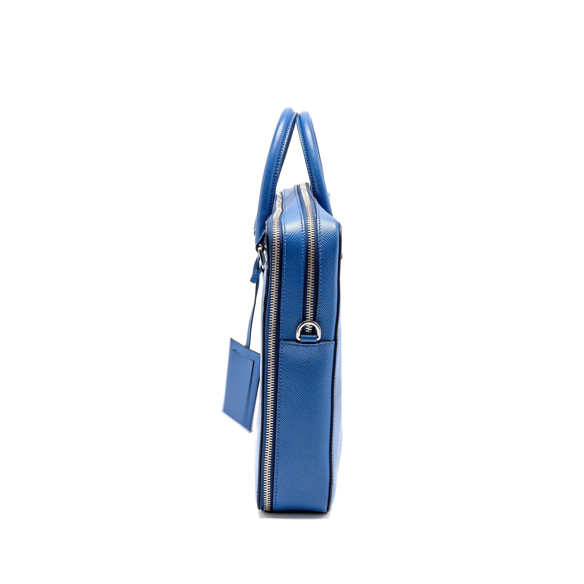 Prada Saffiano Briefcase Azzurro