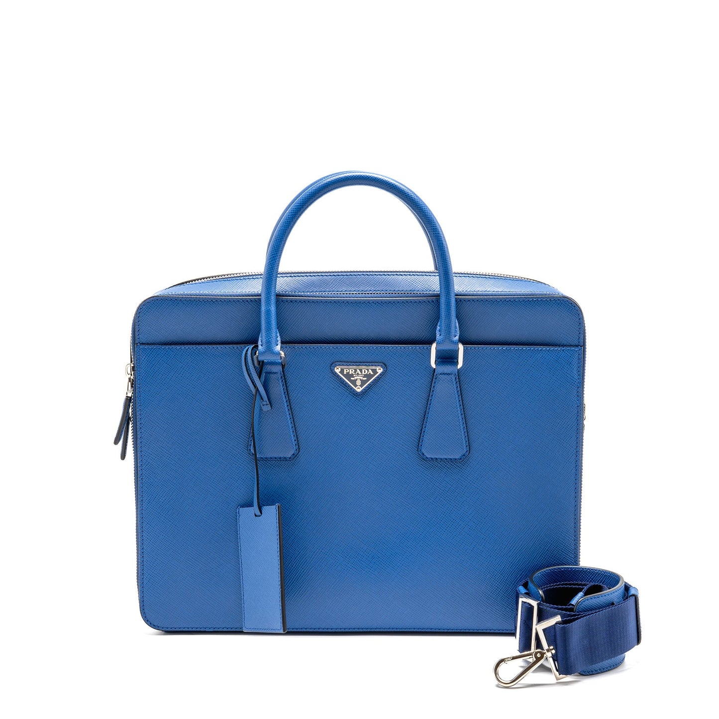 Prada Saffiano Briefcase Azzurro