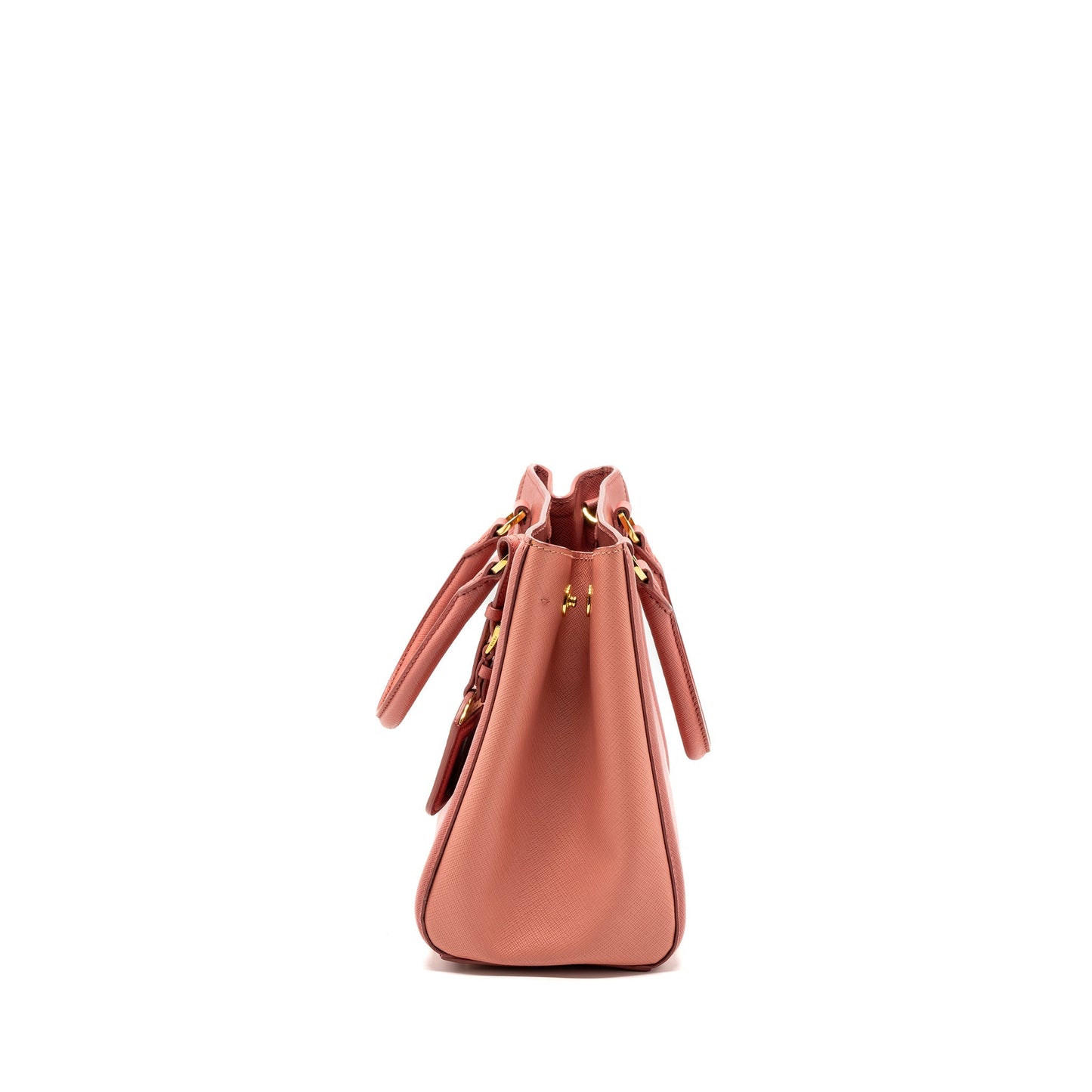 Prada top handle small tote Purse saffiano calfskin pink