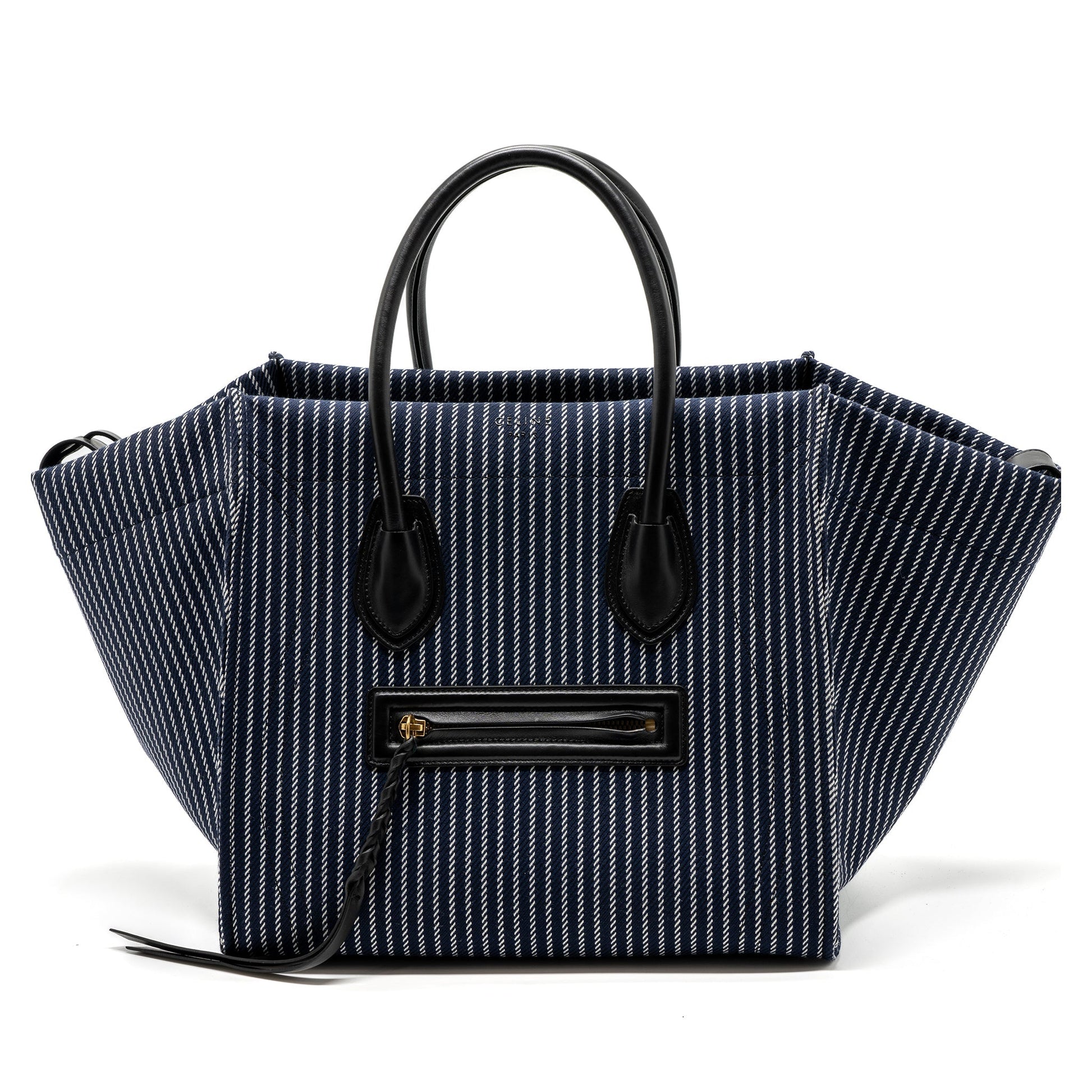 Celine phantom luggage bag canvas / leather dark blue / black GHW