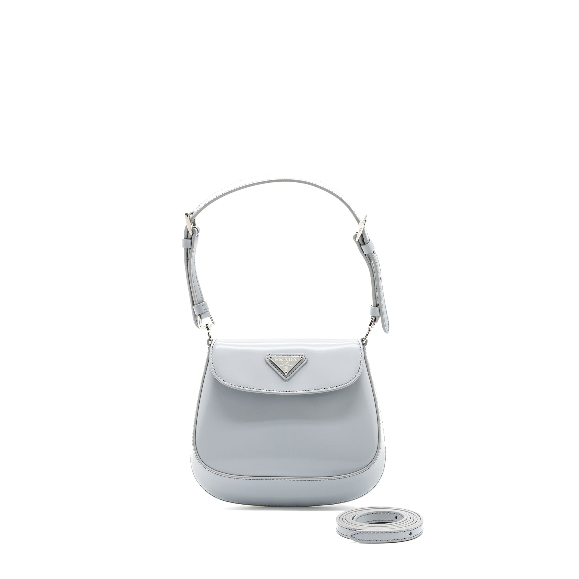 Prada Cleo Mini Purse Brushed Leather Cornflower blue