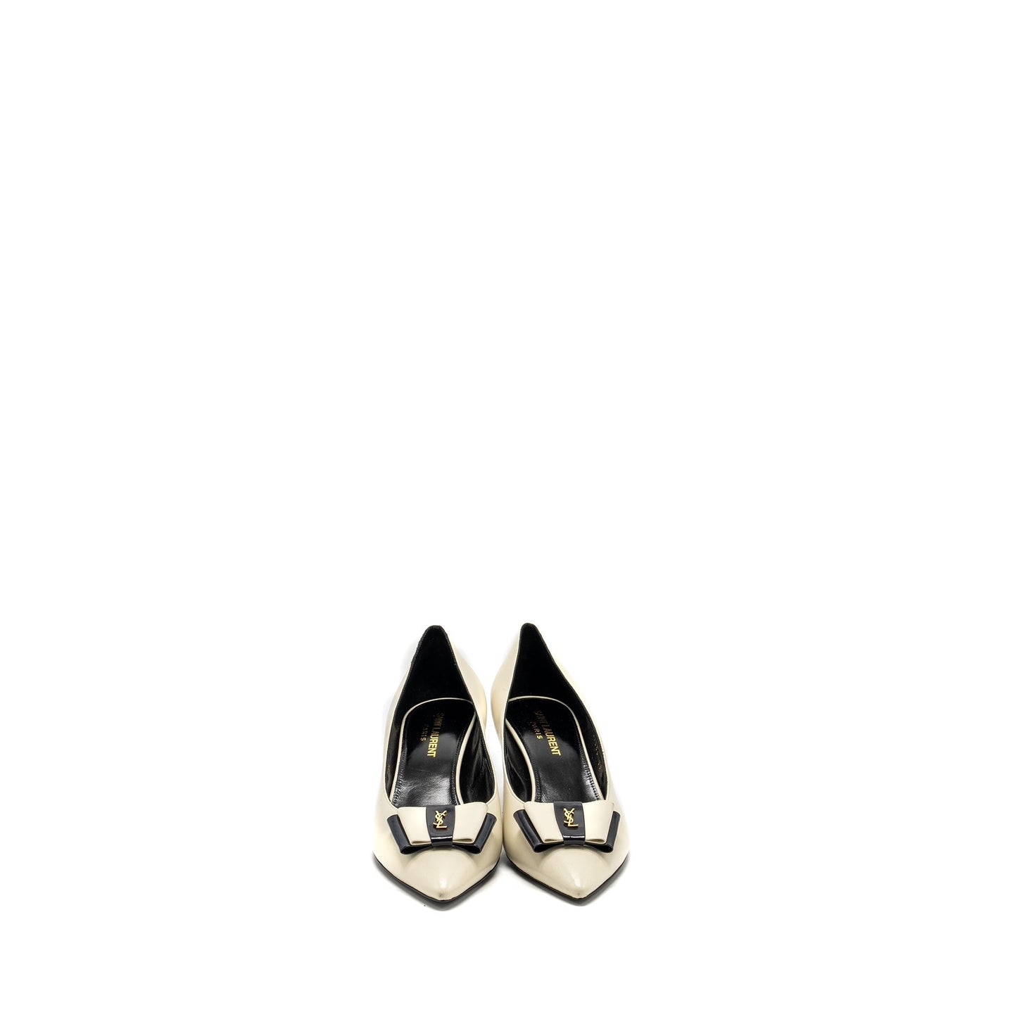 Saint Laurent Size 38 Anais 55 Bow Pump white/multicolour