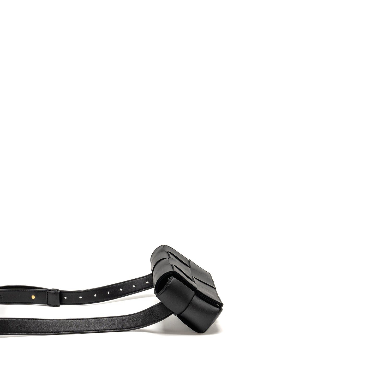 Bottega Veneta Cassette Belt Purse Calfskin Black