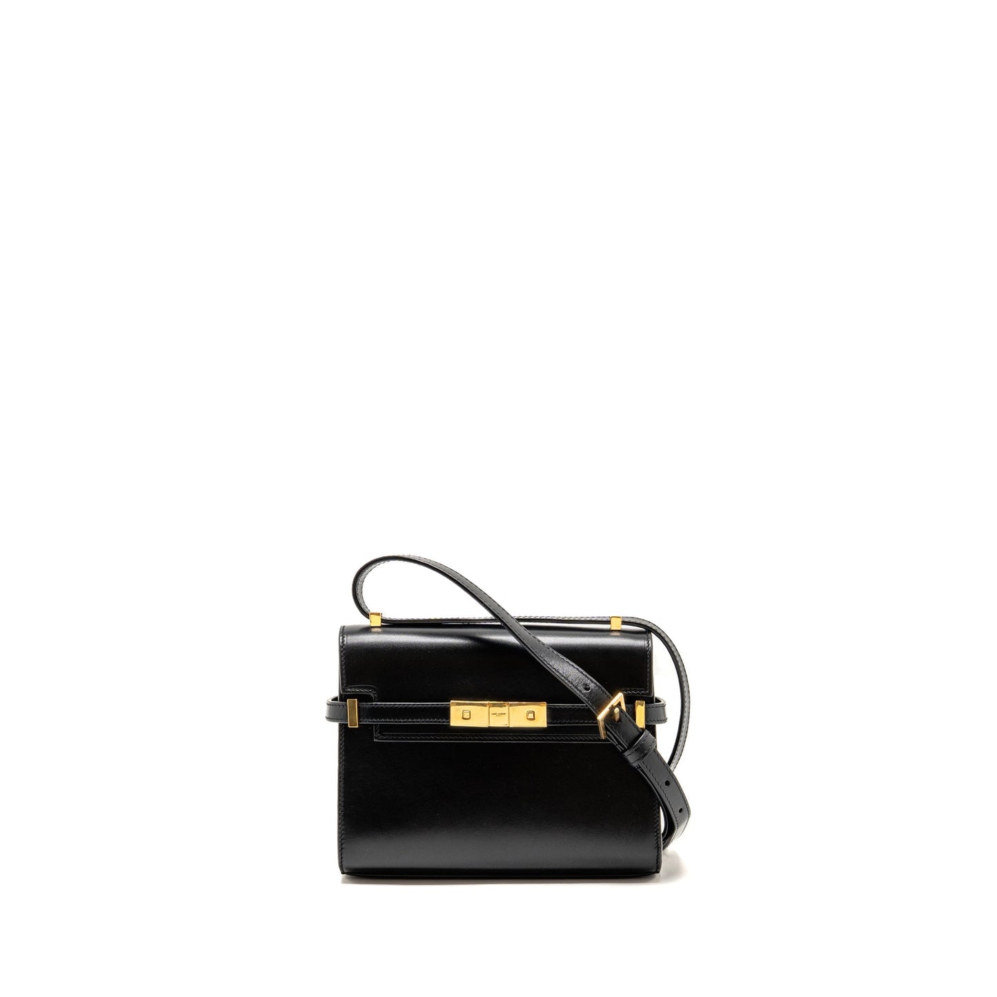 Saint Laurent Mini Manhattan Mini Purse Calfskin Black