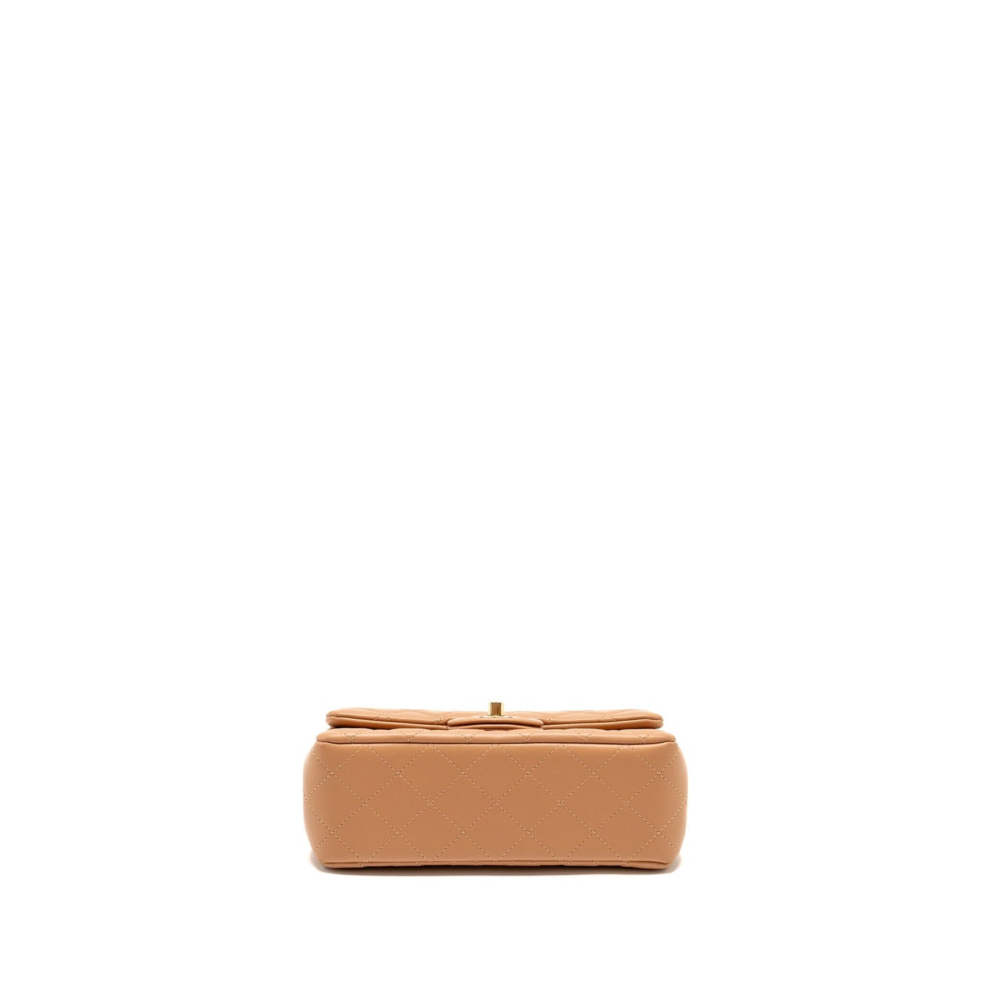 Chanel Mini Rectangular Flap Bag Lambskin Beige L (Microchip)