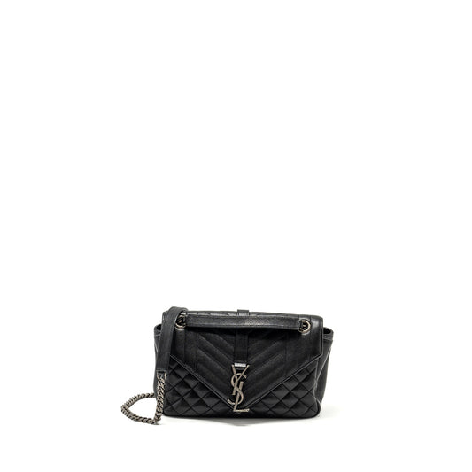 Saint Laurent College Flap Purse lambskin black ruthenium