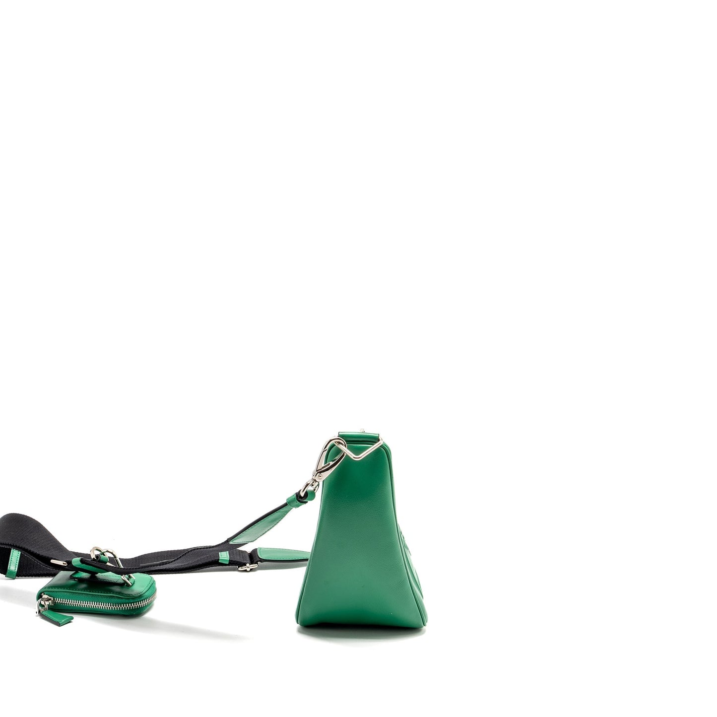 Prada Triangle Mini Purse Leather Green