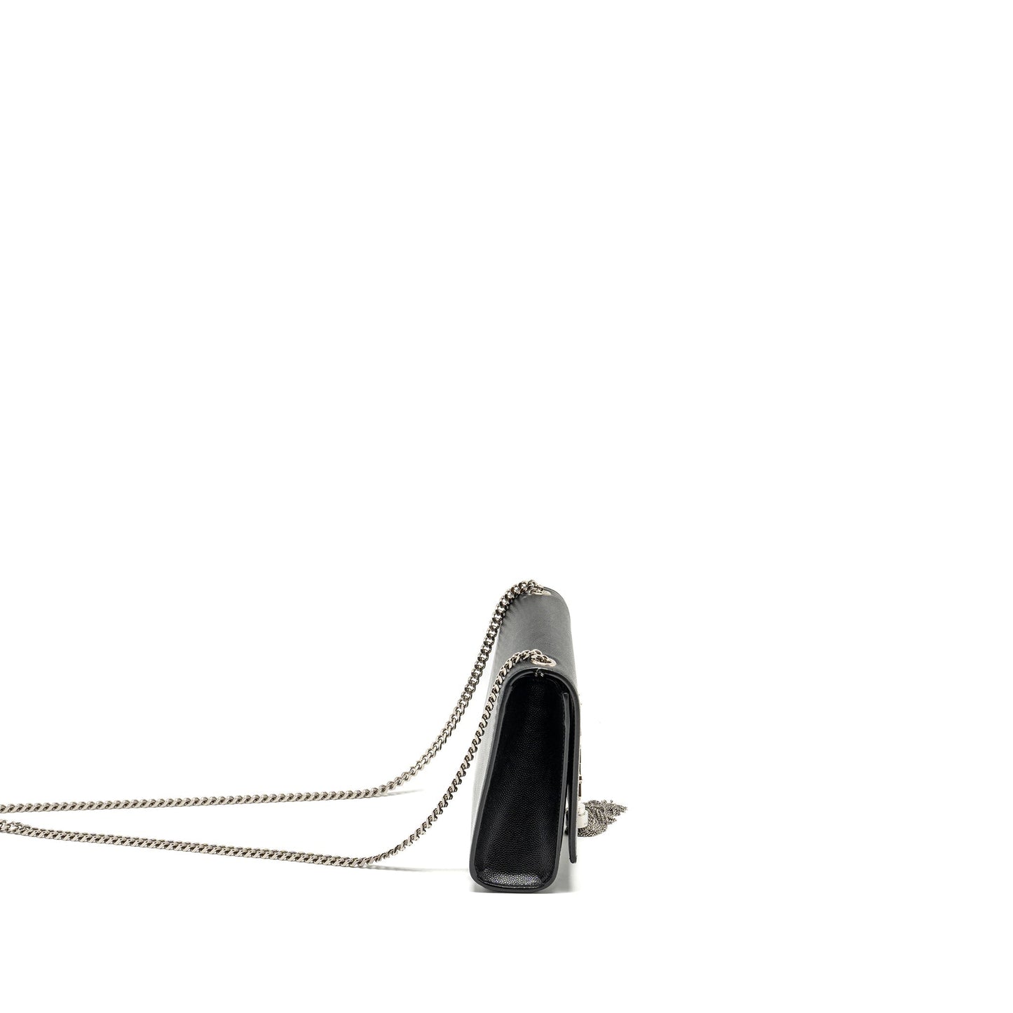 SAINT LAURENT / Kate Medium Chain Purse With Tassel Calfskin Black