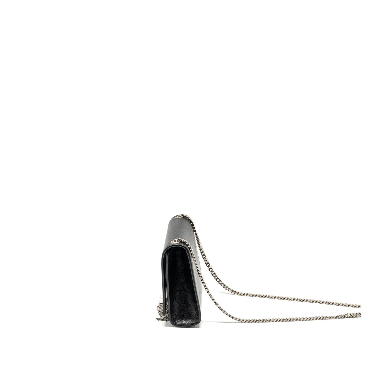 SAINT LAURENT / Kate Medium Chain Purse With Tassel Calfskin Black