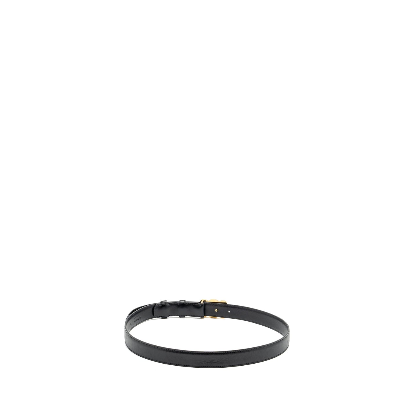 Celine Size Triomphe Belt Smooth Calfskin Black GHW