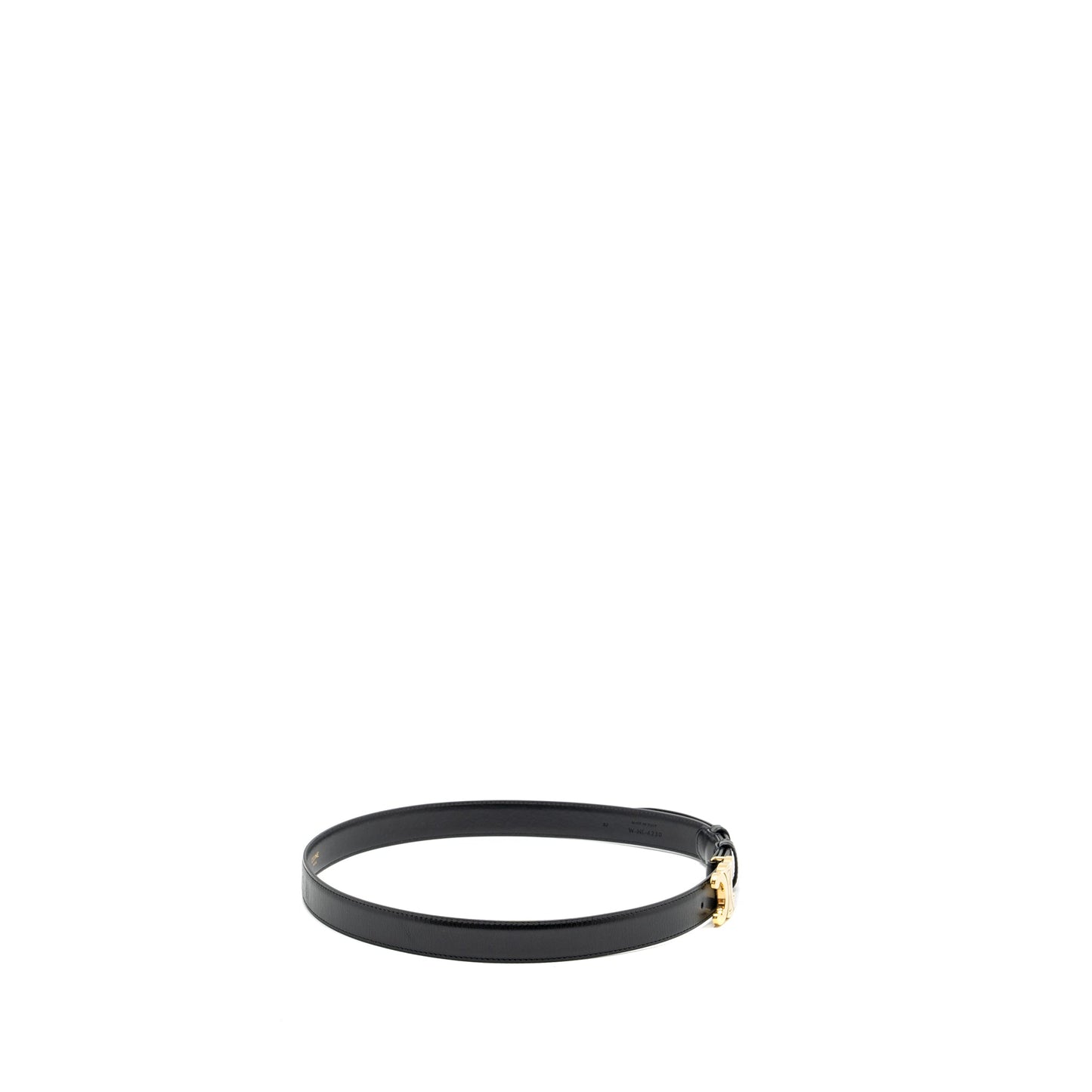 Celine Size Triomphe Belt Smooth Calfskin Black GHW