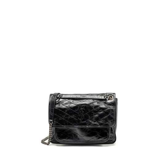 Saint Laurent/ Medium Niki Calfskin Black
