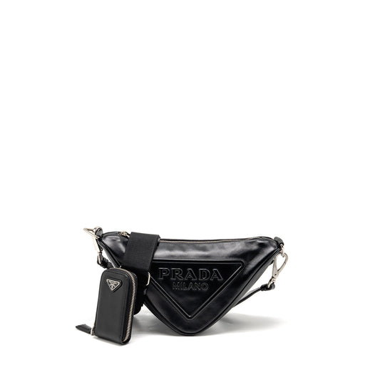 Prada triangle Mini Purse leather black