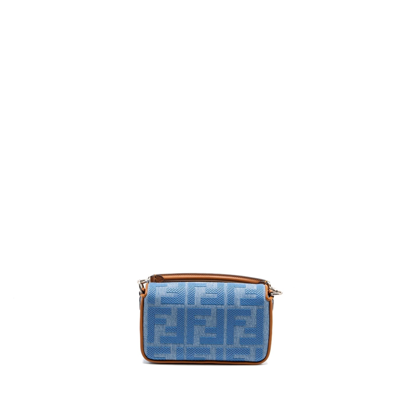 Fendi Mini Baguette Denim Light Blue Embroidery