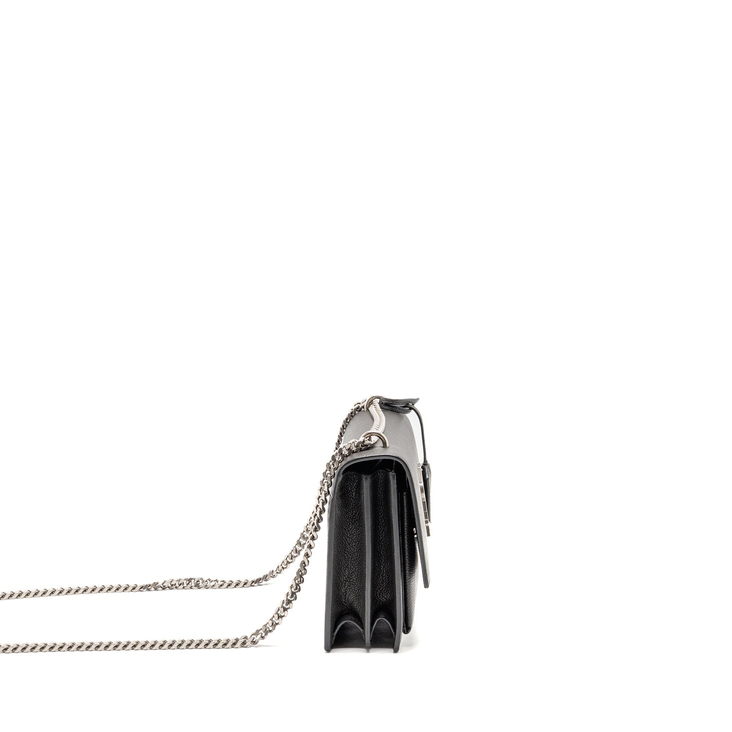 Saint Laurent/ Medium Sunset Purse Calfskin Grey