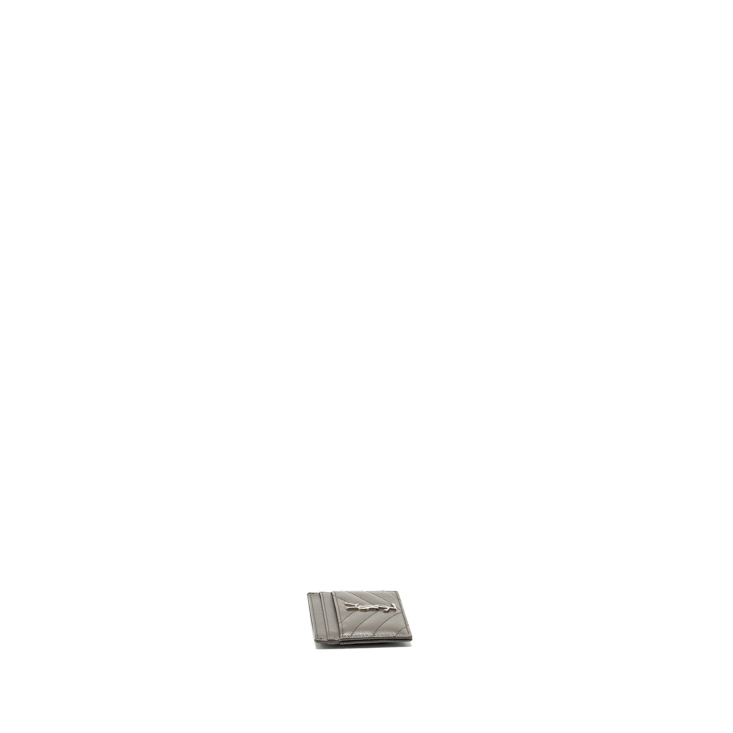 Saint Laurent card holder calfskin grey