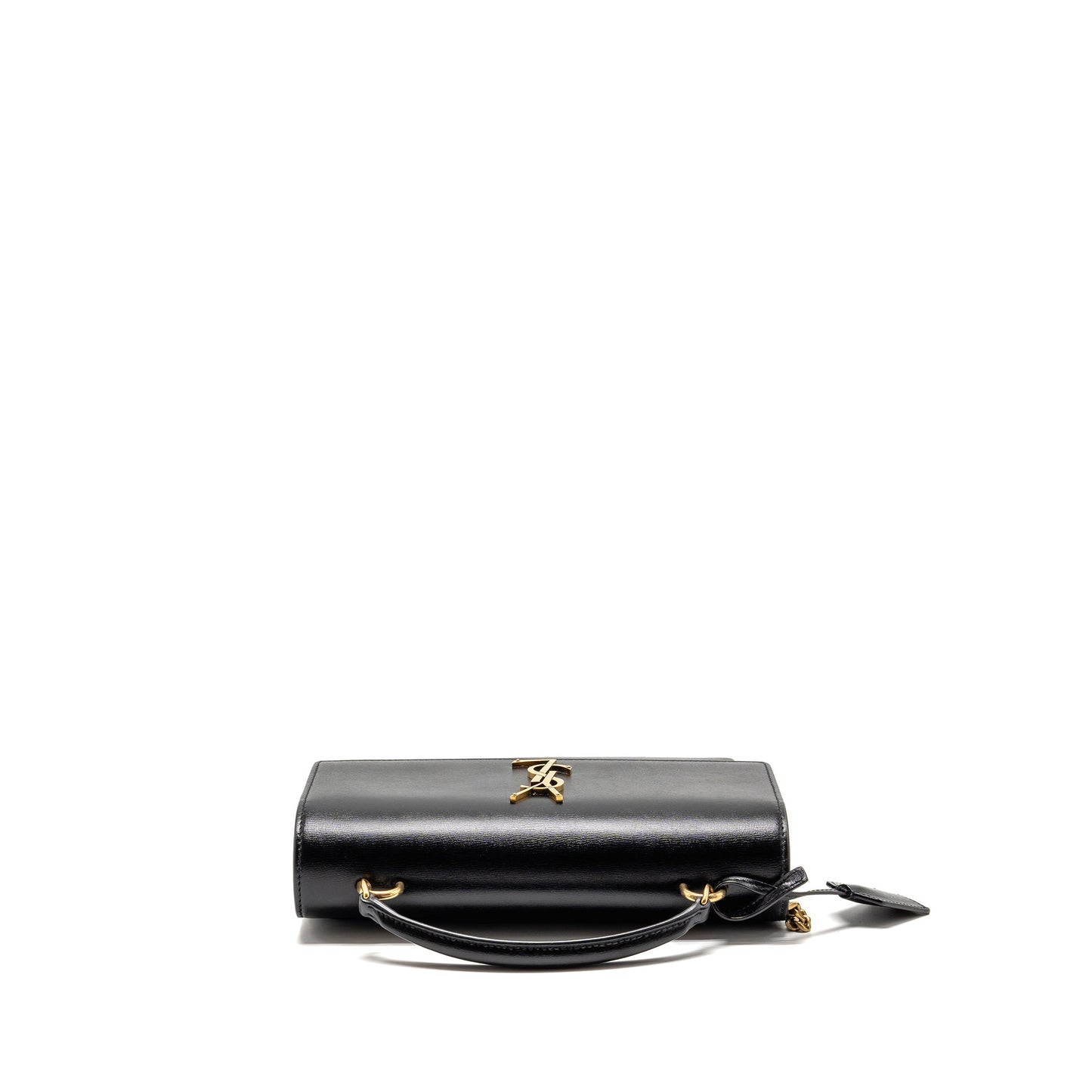 Saint Laurent/ Medium Top Handle Sunset Purse Calfskin Black