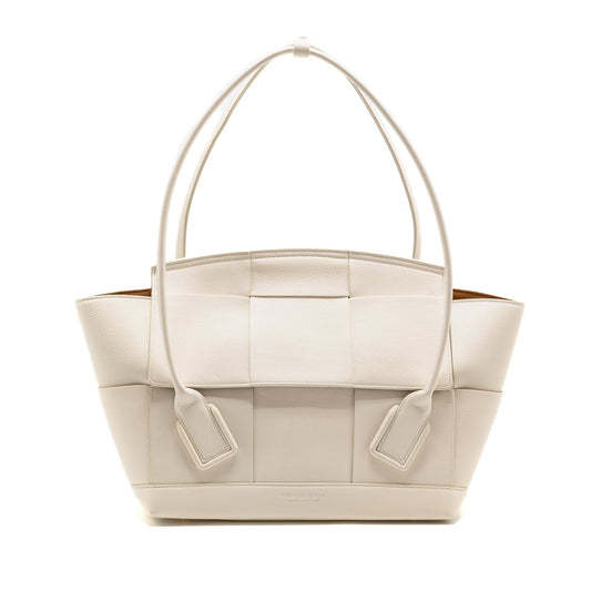 Bottega veneta large Arco tote Purse grained calfskin white