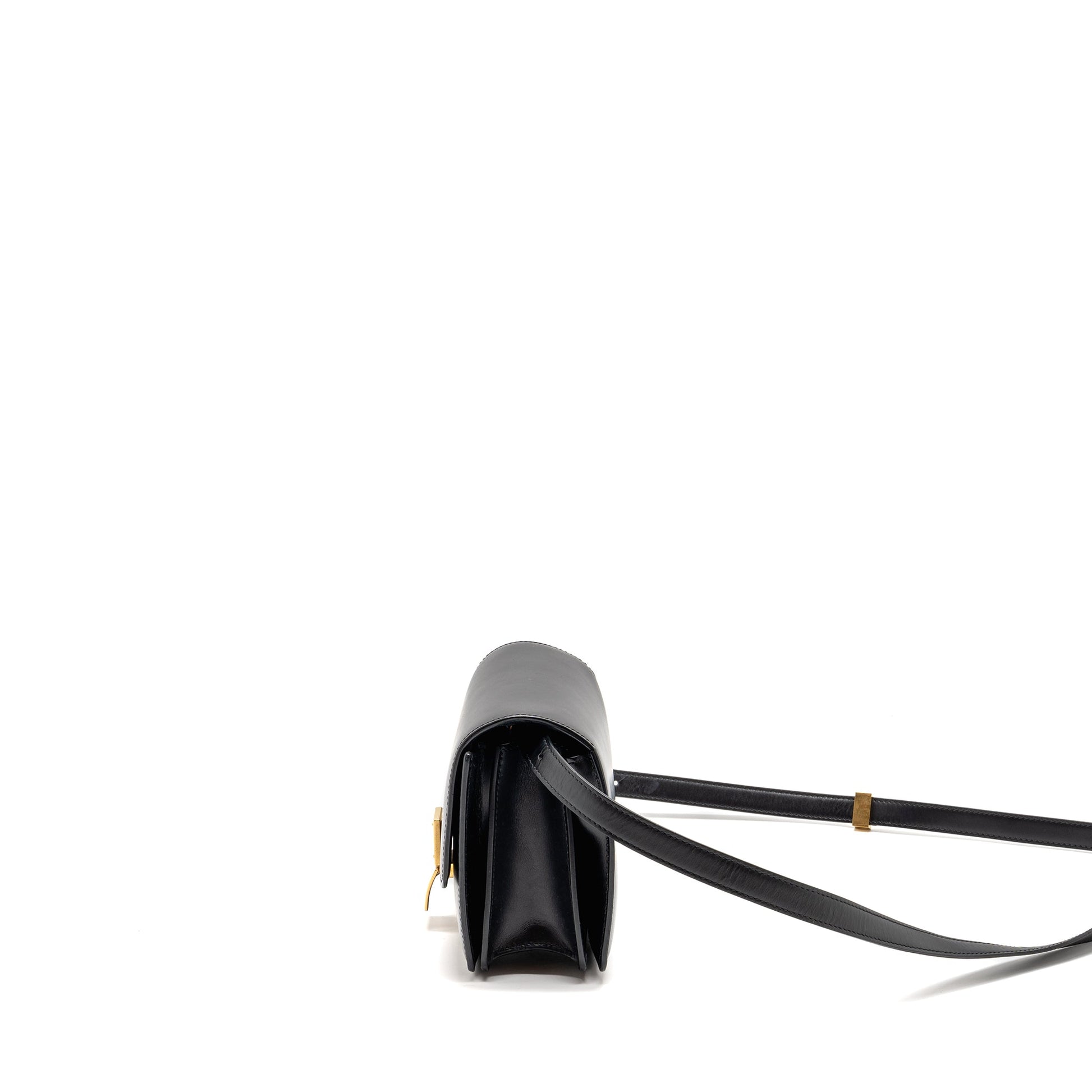 Celine Mini Classic Box Bag Calfskin Black GHW