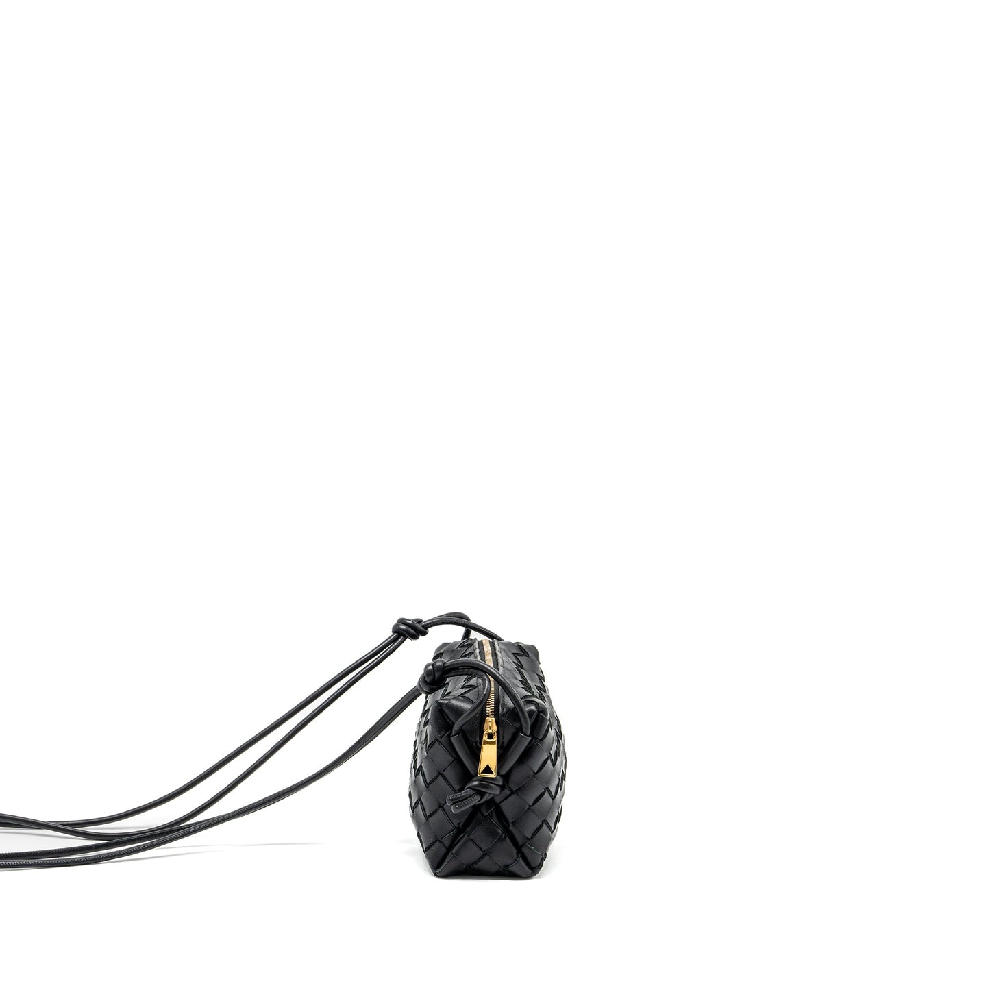Bottega Veneta Mini Loop Camera Purse Lambskin Black