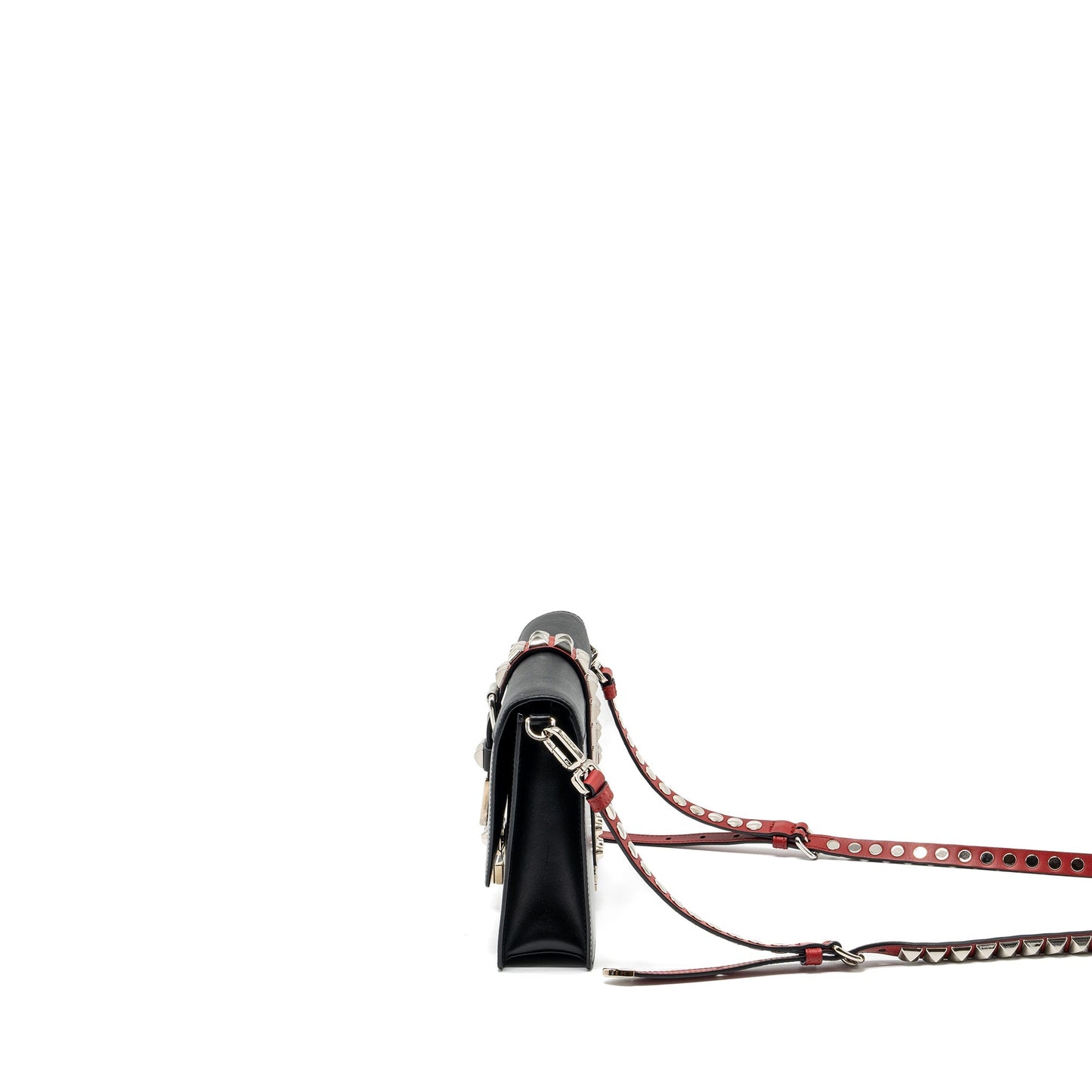 Prada Electra city flap Purse calfskin black / red
