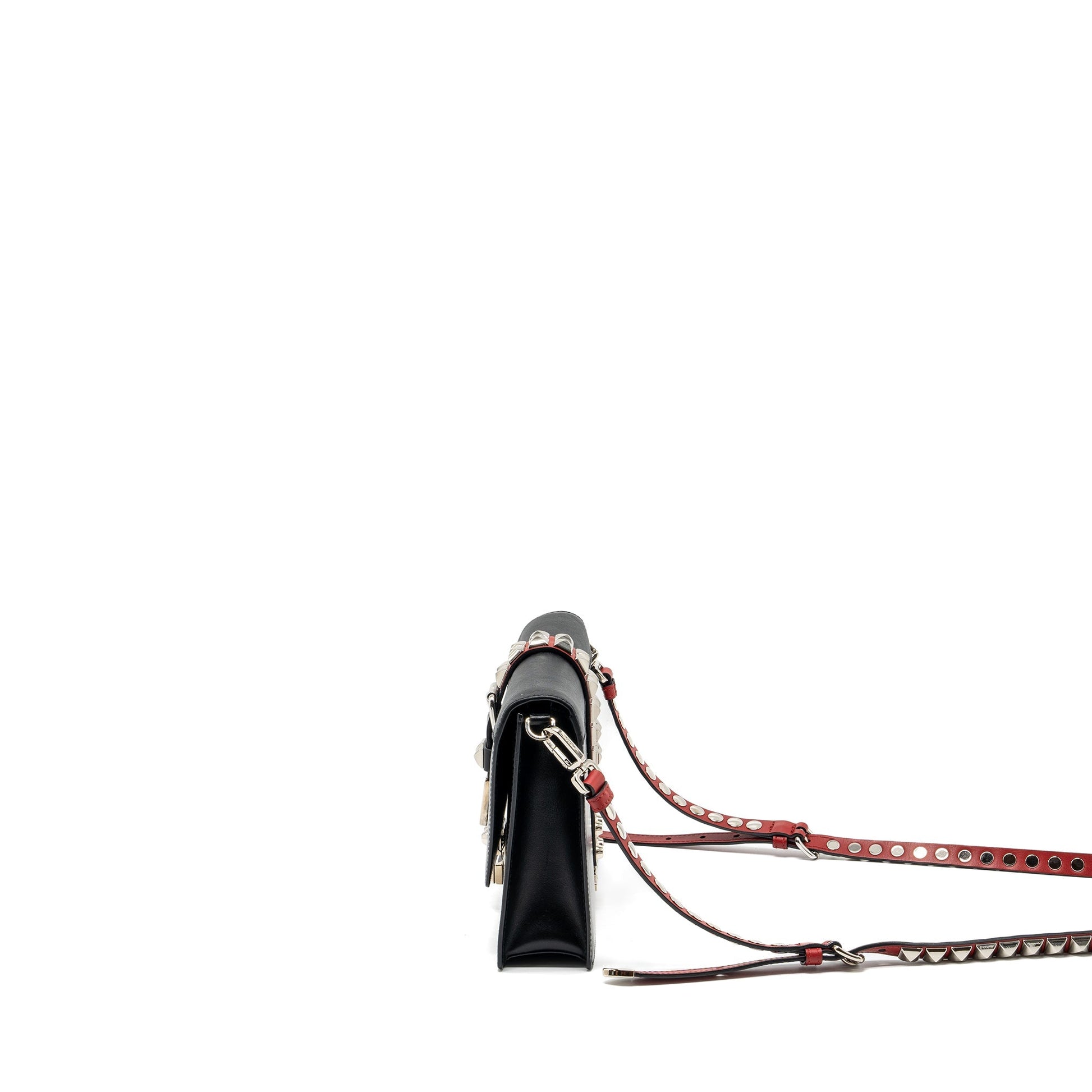 Prada Electra city flap Purse calfskin black / red