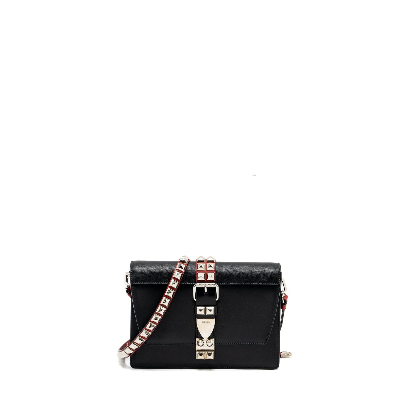 Prada Electra city flap Purse calfskin black / red